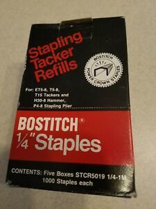 Bostitch STCR5019 1/4-1m Staples for Stapling Tackers - 5000 Per Box Power Crown