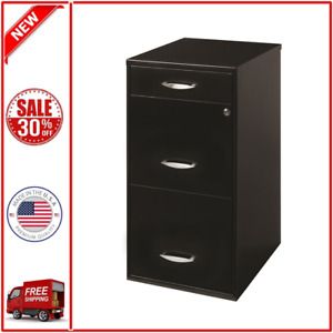 Filing Cabinet 18&#034;W, 3-Drawer Organizer File, Black new 2021