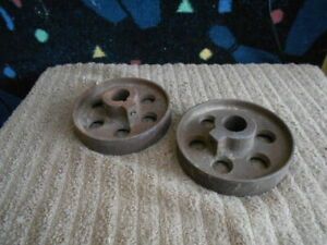 2Vintage 6&#034; x 1 1/2&#034;  STEEL Wheel with 1 1/8&#034; CENTER