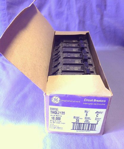 Ge general electric 35 amp circuit breaker thql2135 model 3 2 poles nib for sale