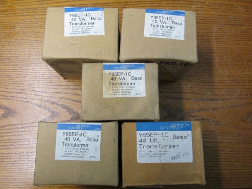 NEW NOS LOT OF 5 Johnson Controls Y65EP-1C Transformer 40VA Baso Primary 277V