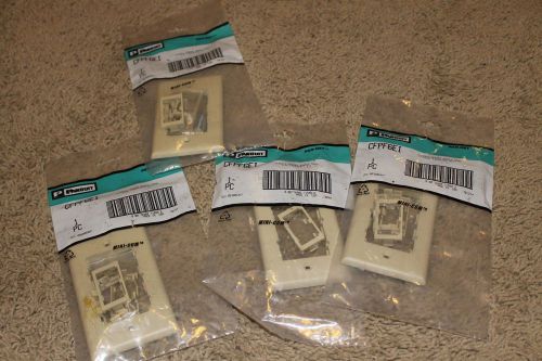 Panduit CFPF6EI Mini-Com Faceplate Classic Series Single Gang Flat Kit Lot of 4