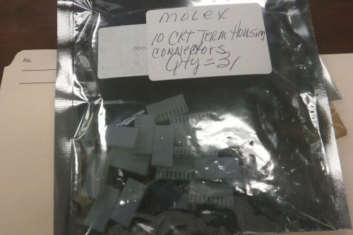 Molex 10 CKT New Term Housing Connectors  (QTY 31)