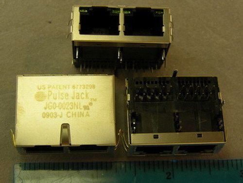 3 PulseJack JG0-0023NL 1x2Port Gigibit Connector Module