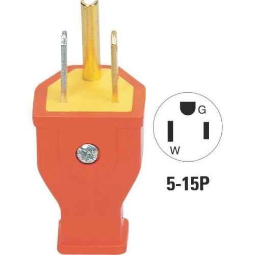 Cooper Wiring SA399O Grounded Cord Plug-ORNG GRND CORD PLUG