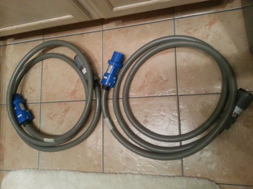 Pair of RUSSELLSTOLL 3750DP 30A 600VAC 50/60 HZ 3 PIN with ten foot 8 ga cord