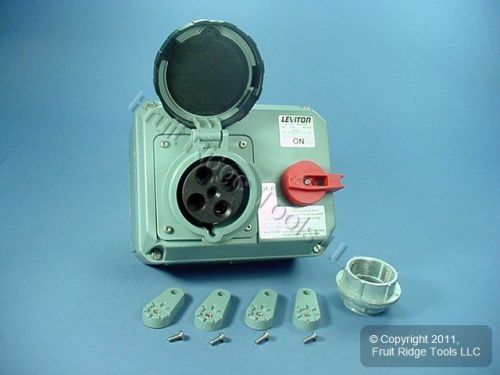 New Leviton Pin Sleeve 60A 600V 3? Interlock Power Switch 460MI5W Boxed