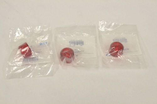 LOT 3 EATON 10250TC1N PLASTIC PILOT LIGHT PUSHBUTTON RED LENS SERIES A1 B319514