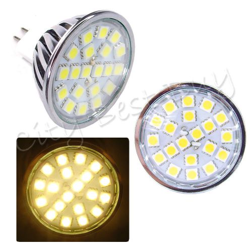 2 x MR16 High Power Bulb 20-SMD 5050 LED Warm White 12V Lens Glass Gorgeous