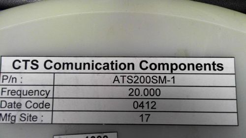 85-pcs frequency 20mhz series cts micro ats200sm-1 200sm1 ats200sm1 for sale