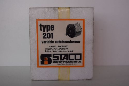 Staco Panel Mount Variable Transformer MPN 201 120-132VAC 2 Amps Variac