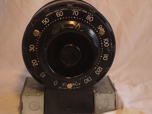 Vintage general radio co. variac. 115 v. input 20a. 50-60~.variable transformer for sale