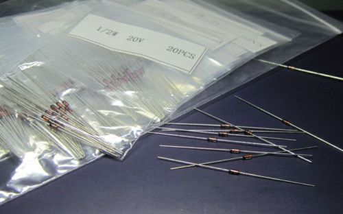 Dip 1/2w 0.5w 2v ~ 39v zener diode 30 value assorted  kit 300pcs #001a for sale