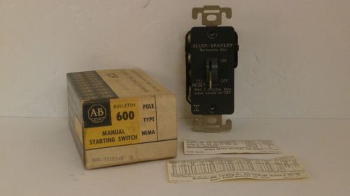 ALLEN-BRADLEY MANUAL STARTING SWITCH 600-TOX148 *NEW SURPLUS*