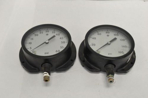 LOT 2 ASHCROFT ASSORTED Q-8451 0-60PSI 0-160PSI GAUGE 3/8 INCH NPT B216469