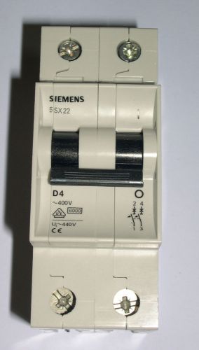 SIEMENS, 2 POLE MINIATURE BREAKER, 5SX2204-8