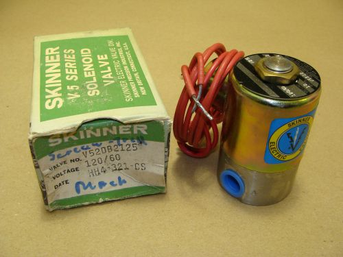 Nos honeywell / skinner v52db2125 2-way solenoid valve 120v 1/4&#034; npt 125 psi for sale