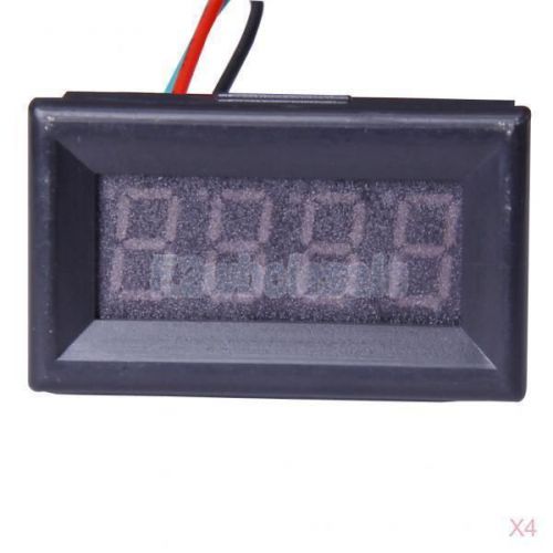 4x Red 0.36&#034; LED 4-Digit Digital Voltmeter Power DC 7-30V for Car Auto -40to85°C