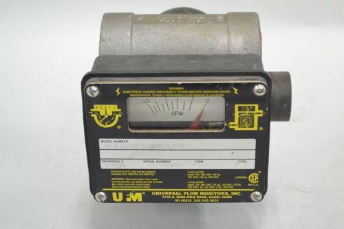 UNIVERSAL FLOW MONITORS MN-ASB10GM-8-500V.9-A1WR1 IN 0-10GPM FLOWMETER B331891