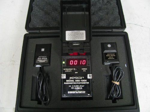 Spectroline DSE-100X Radiometer/Photometer W/ DIX 365 UV-A &amp; DIX 555A FE33