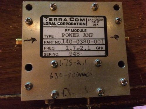 Terracom Loral RF module Power amp 140-0380-001
