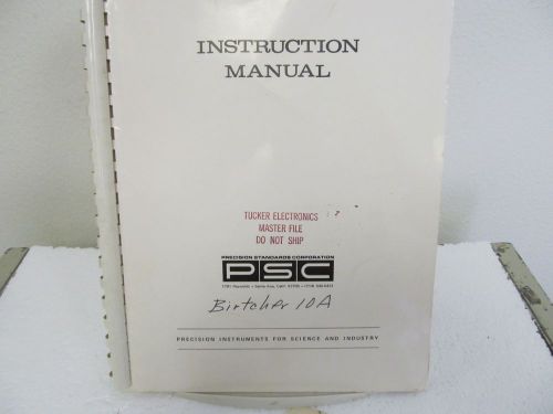 Precision standards 10a transistor  pulsed hfe test module instruction manual for sale