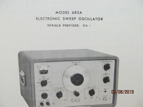 Agilent/HP 683A Electronic Sweep Oscillator operating service manual/schem 014-