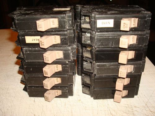 (11) Cutler Hammer 15A CTL TYPE CH AL-CU Circuit Breakers 1 POLE 120V 240V