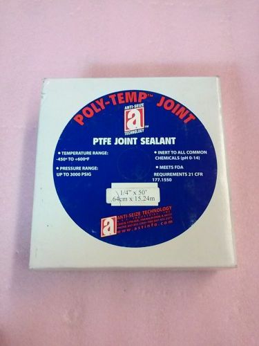 Poly temp joint ptfe joint sealant 1/4&#034;x50&#039; anti seize a technology for sale