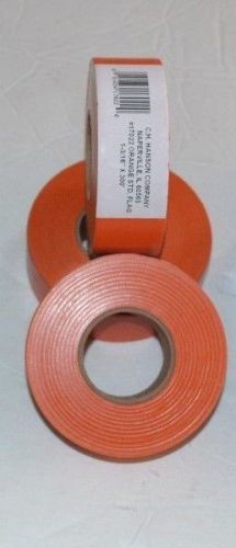 Lot Of 3 CH Hanson 17022 Orange Flagging Tape 1 3/16 Inches X 300 Feet