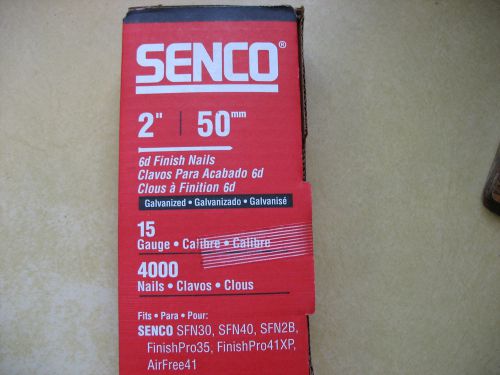 SENCO DA21EABN  2&#034; 6d 15 GUAGE GALVANIZED FINISH NAILS 4,000 COUNT BOX