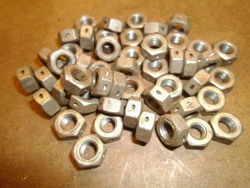 1/4 - 28 safety lockwire lock wire hex nuts alloy steel (qty.50) #53011 for sale