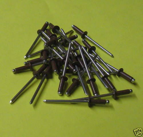 Alcoa / Maron Aluminum &#039;44&#039; Brown Blind Rivets 1/8&#034; x 1/4&#034; Qty 100