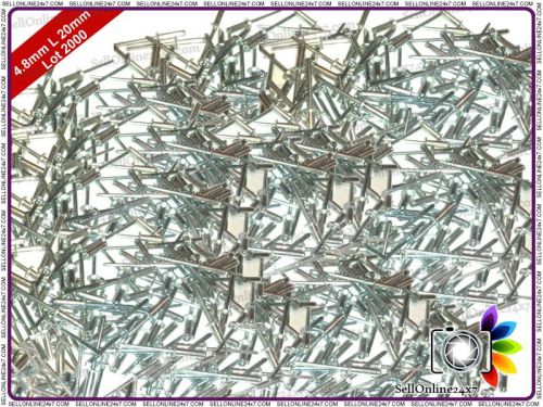 Standard Open Dome Aluminum Blind Pop Rivets- 4.8 mm X 20 mm Sized - 2000 pcs