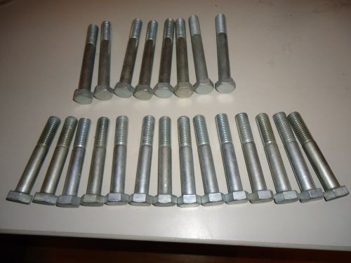 Hex Cap Screw, Grade 2, 5/8-11 x 4&#034;&amp; 5&#034; long  MIX LOT Zinc Plated Finish