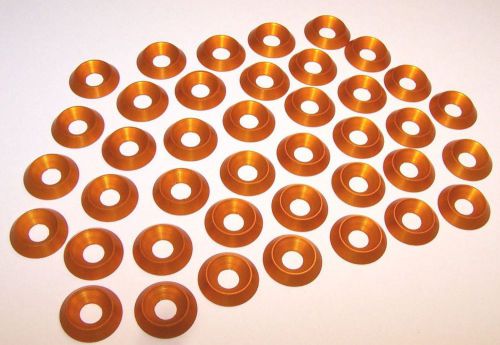 M8 *ORANGE Anodized* CNC Billet Aluminum Finishing Washers Qty 10 finish washers