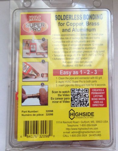 Hvac super pro solderless bonding for copper brass and aluminum - new!! for sale