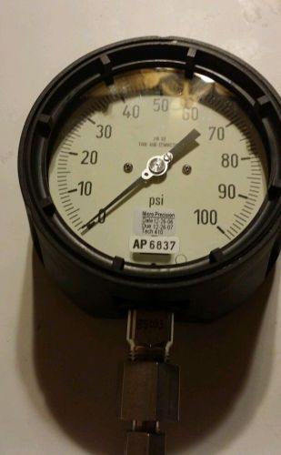 WIKA 233.34 4.5&#034; 1/2&#034; NPT LM RANGE 0-100 PSI PRESSURE GAUGE