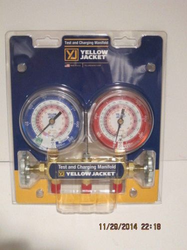 Yellow Jacket 42001 Series 41 Manifold 3 1/8&#034; Gauges, FREE SHIP, NEW SEALED PACK