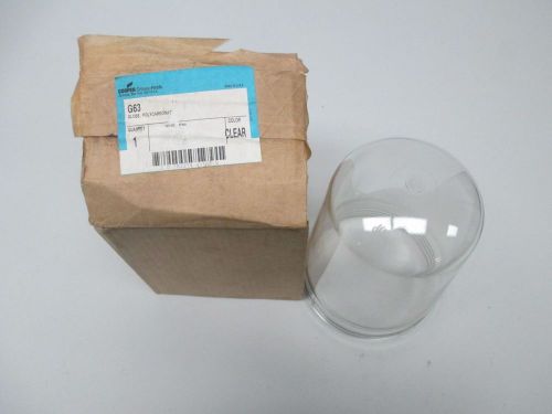 New crouse hinds g63 polycarbonate globe shatter &amp; vapor proof clear d266236 for sale