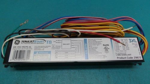 GE Lighting GE332-MV-PS-XL 3 Lamp 120/277 V Programmed Electronic Ballast