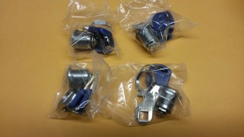 (4) Alliance 5/8 Cam Locks for Cabinets, Drawers, Mail Box, Etc.. 8 Blue Keys