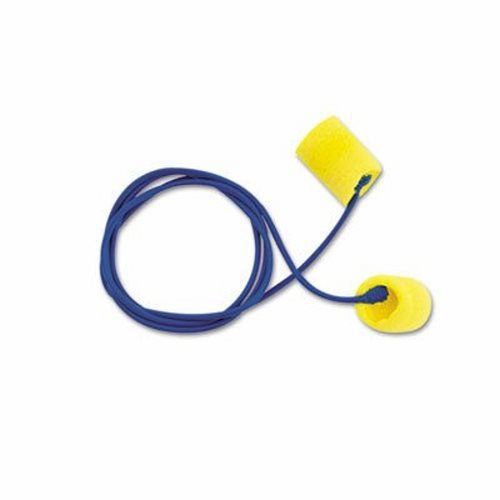 3m E-A-R Classic Earplugs, Corded, PVC Foam, Yellow, 200 Pairs/Box (MMM3111101)