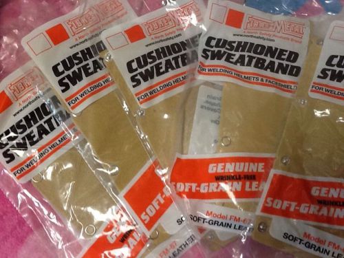 New Lot Of (5) Fibre-metal Soft Grain Leather Sweatband