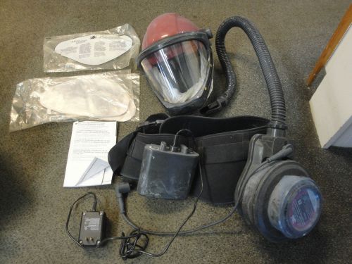 3M GVP BELT MOUNTED PARR AIR PURIFYING HOOD HELMET RESPIRATOR BATTERY BLOWER