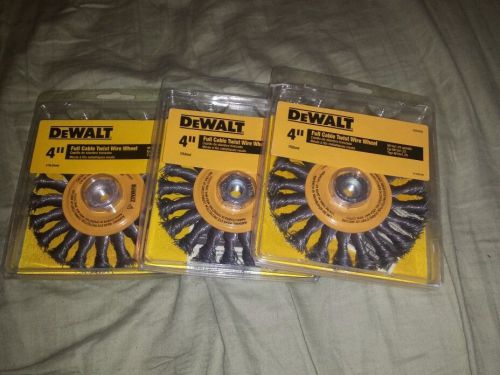 3 dewalt dw4935 4-inch carbon cable twist wire wheel m10 x 1.25 for sale