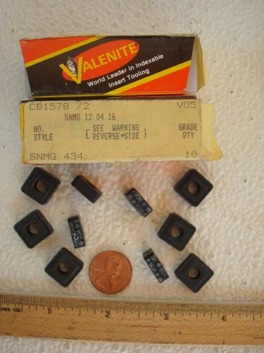 **SPECIAL 10pcs ** NEW VALENITE SNMG 434(SNMG 120416) GradeV05 CARBIDE INSERTS