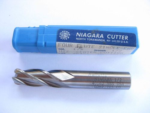 NEW NIAGARA 1/2  HSS CHAMFER END MILL RADIUS CORNER HSS 4 FLUTE  USA