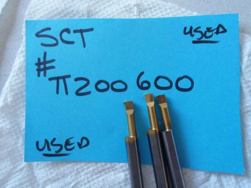 (3) Scientific Cutting Tools, Single Point Threading Tools, 1/4&#034; shank,