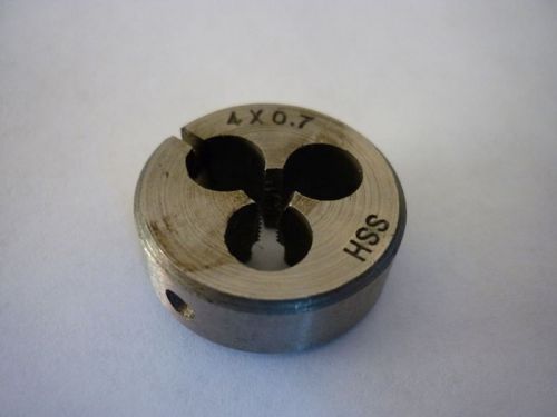 1 NEW THREADING DIE M4 X 0.7mm ADJUSTABLE ROUND SPLIT DIE, HSS 1&#034; O. D.